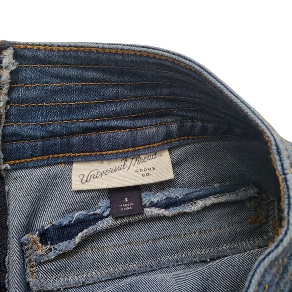 DENIM A LINE SKIRT WITH FRONT SPLIT SIZE 4 - Picture 3 of 5